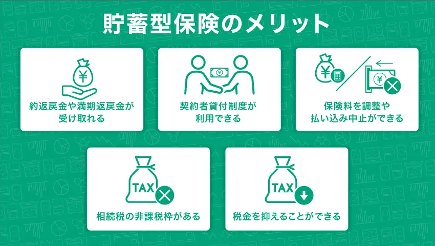 貯蓄型保険のメリット